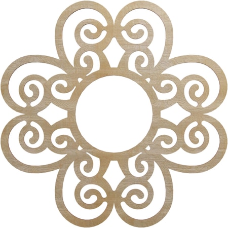 Ekena Millwork Cohen Wood Fretwork Pierced Ceiling Medallion, Birch, 22"OD x 7 1/2"ID x 1/4"T CMWP22X22X0250COBI